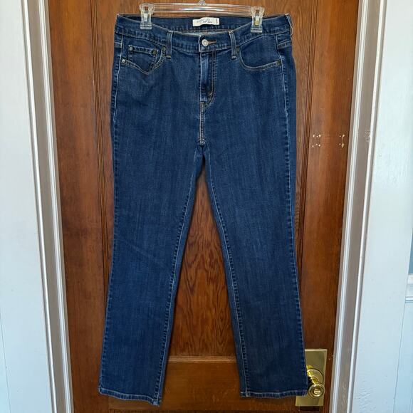 EUC Levi’s 505 Straight Leg Jeans Dark Wash Denim 12 Western Rodeo Y2K 2010 - Picture 1 of 7